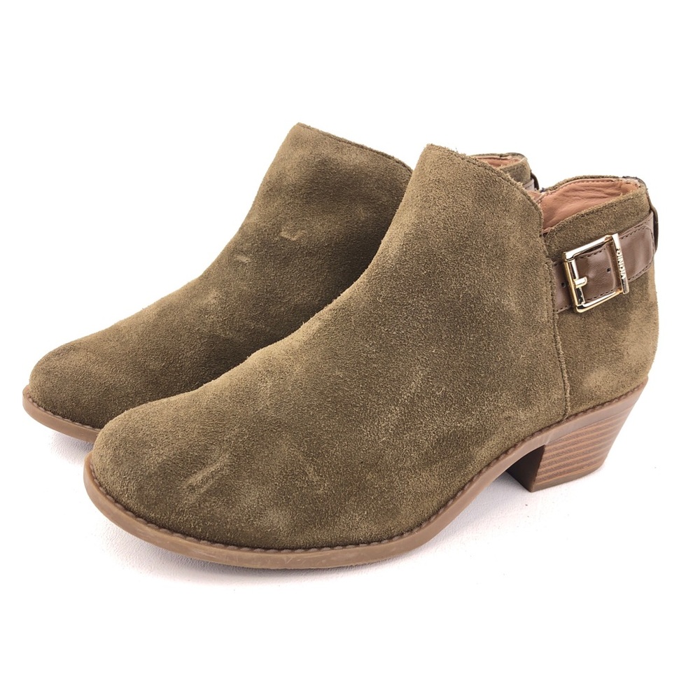 Vionic Millie Green Leather Ankle Boots 6.5 - Picture 4 of 11